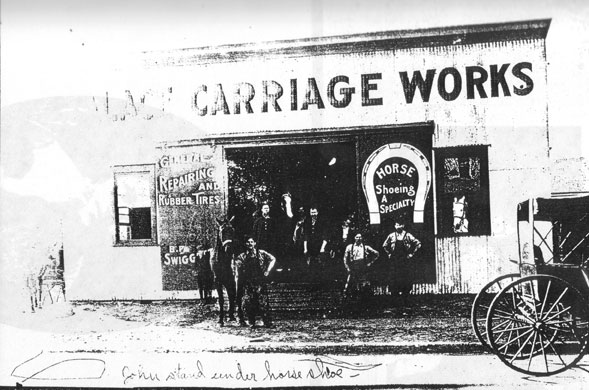 John standing in front of Black Carriage Works