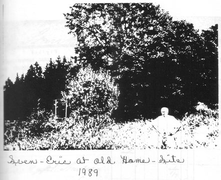 Sven-Erik at the old home location of August Anderson
